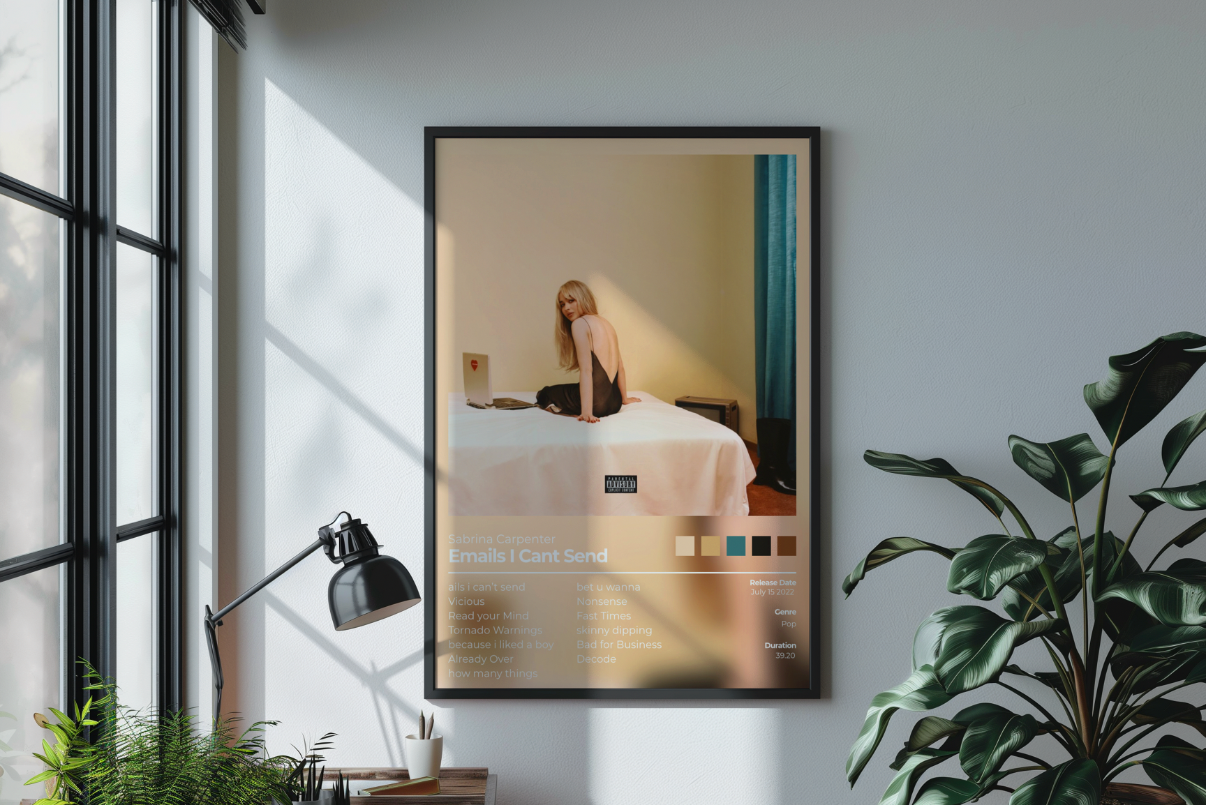 Emails I Can't Send Album Cover Print - Sabrina Carpenter Poster
