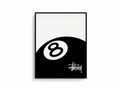 8 Ball Stussy Print - Bedroom Poster