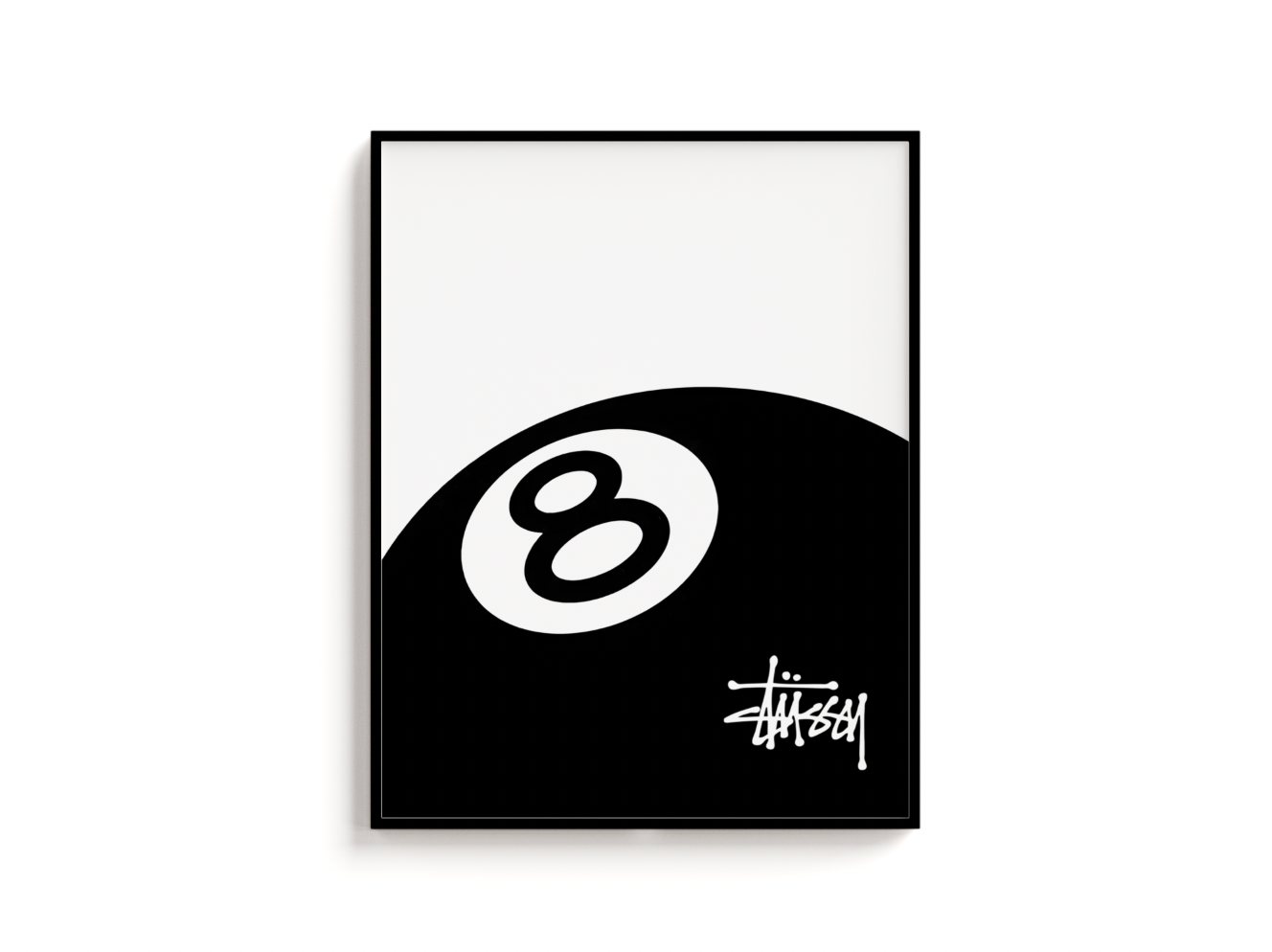 8 Ball Stussy Print - Bedroom Poster
