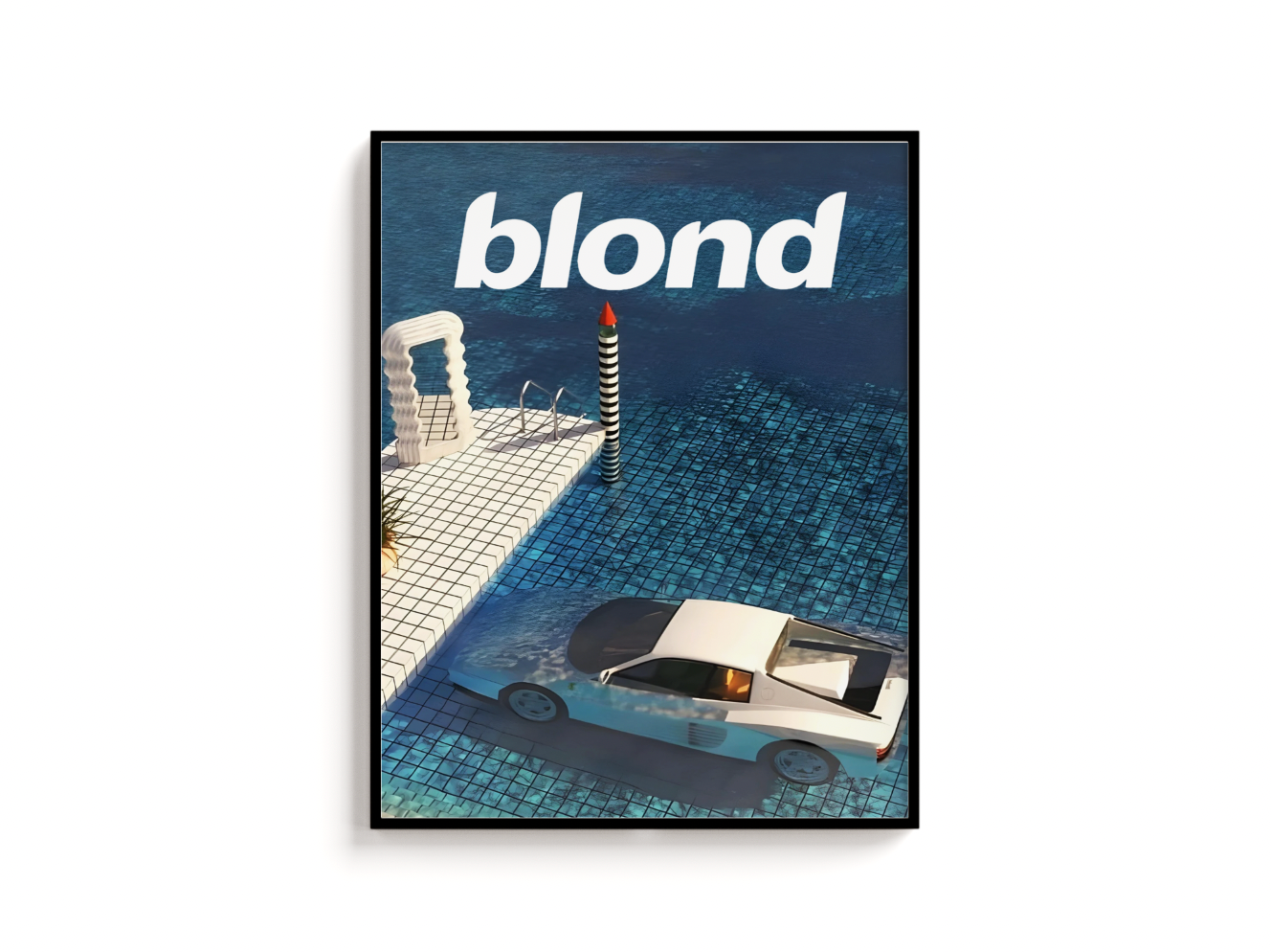 Blond Album Car in Water Print - Bedroom Poster
