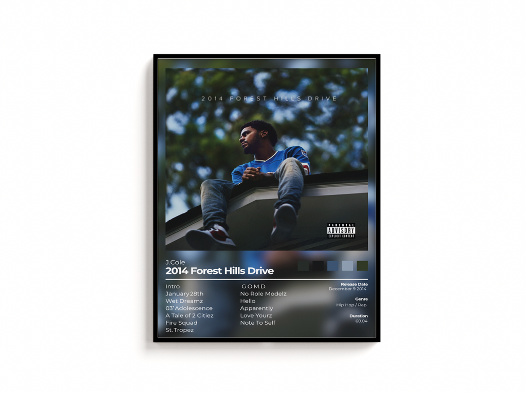 2014 Forest Hill Drive Album Cover Print - J.Cole Poster