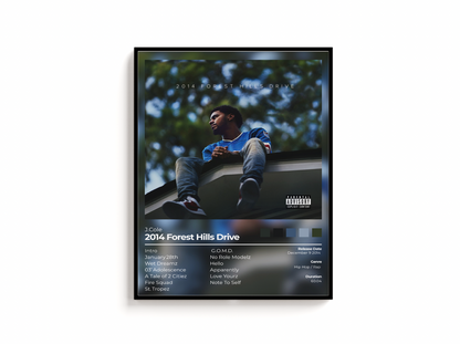 2014 Forest Hill Drive Album Cover Print - J.Cole Poster